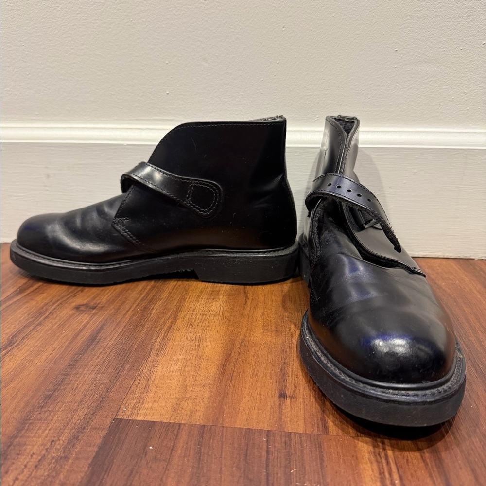 Bates Lites Buckle Chukka Black Leather Boots